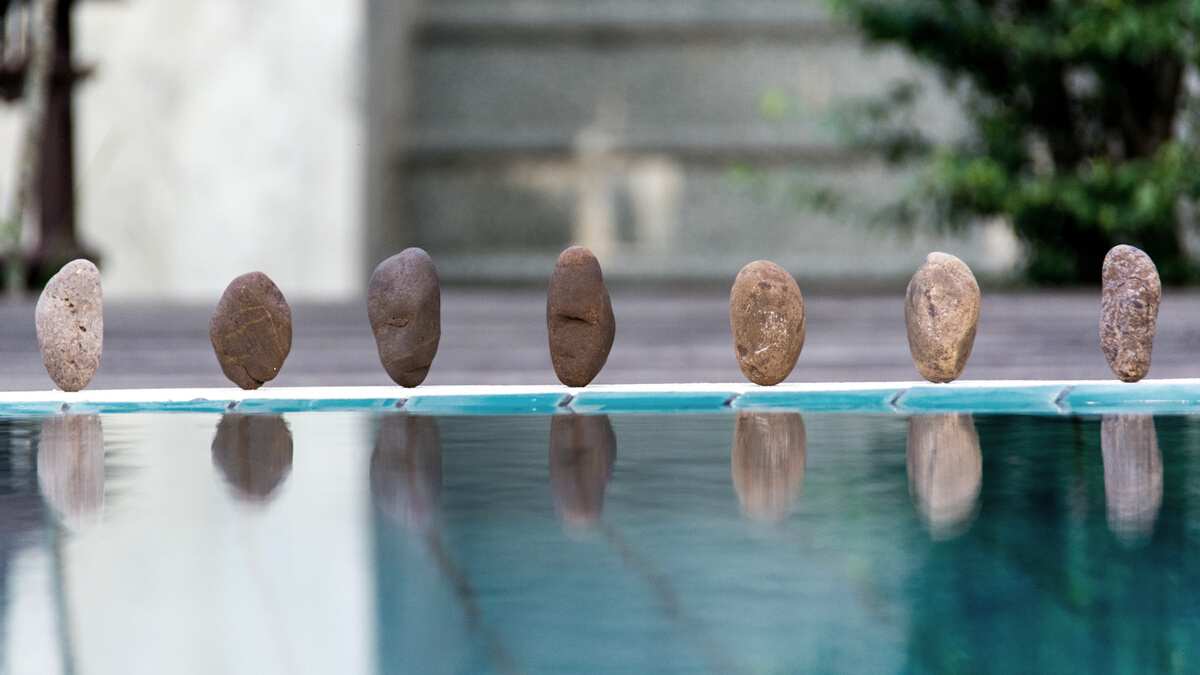 Balanced mind manifestation through stone balancing
